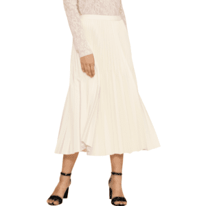 The Mackenzie Vegan Leather Midi Skirt